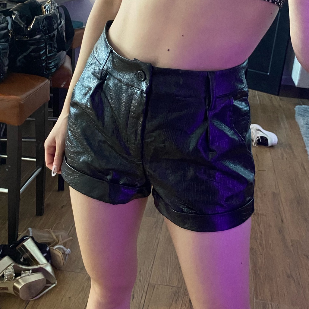 Black Python Shorts